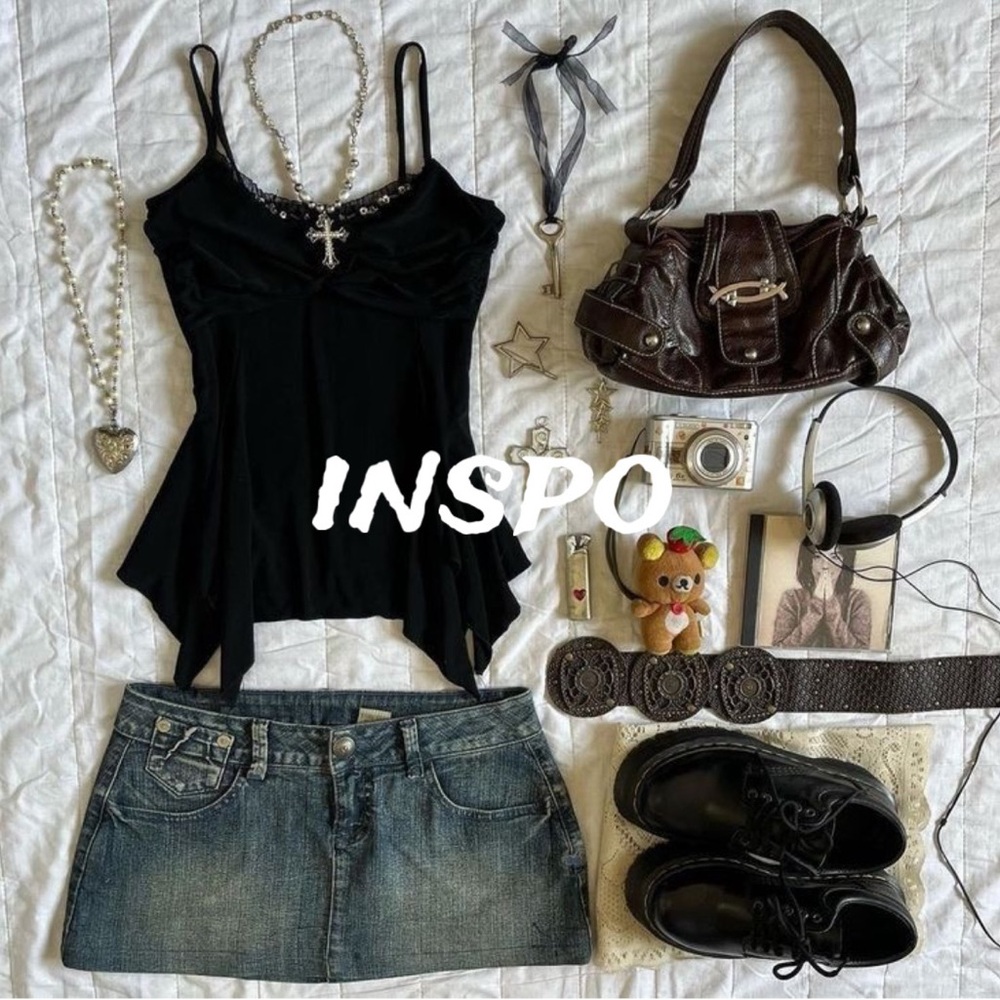 Y2k Cami top with sparkles